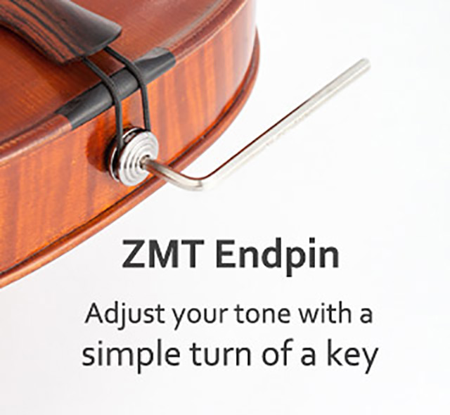 ZMT endpin. Adjust your tone with a simple turn of a key.